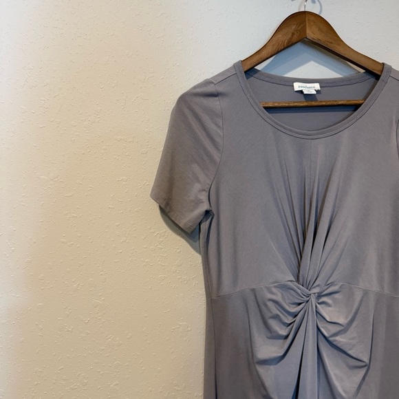 Sundance Journeys Joy Twist Front Shirt Dress in Grey - Picture 3 of 6